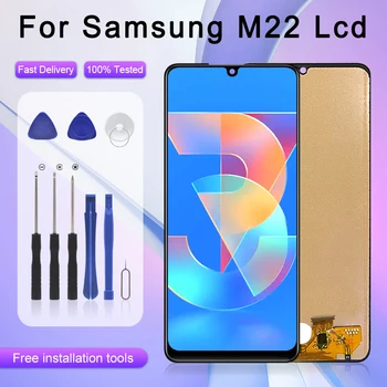 6,4-Инчов M22 4G Дисплей За Samsung Galaxy M22 LCD touch screen Digitizer M225 M225F/DS В Събирането Безплатна Доставка С Рамка