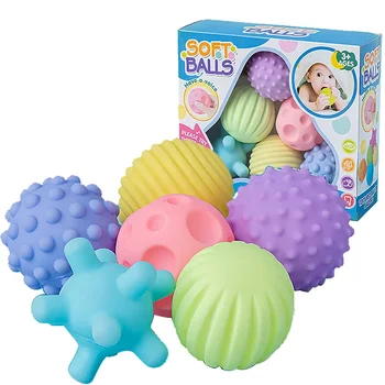 1-6 бр., набор от детски играчки, с топка за Развиване на Тактилните усещания на бебето, Детски играчки, с ръчна топка, Мек Тренировъчен Салон за Топката, Детски играчки