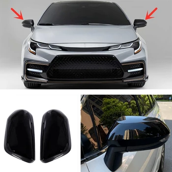 1 Чифт Накладки На Огледалото за обратно виждане Странични врати, автомобилни аксесоари, Лъскаво черен Цвят За Toyota Corolla 2019-2022