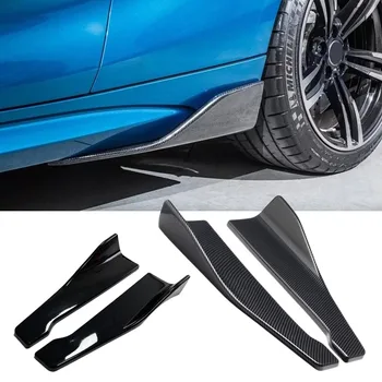 1 Чифт Универсални защитни накладки на задната броня на автомобила; Странични пола на автомобила; защитни облицовка на ъглите на бронята на автомобила с винтове