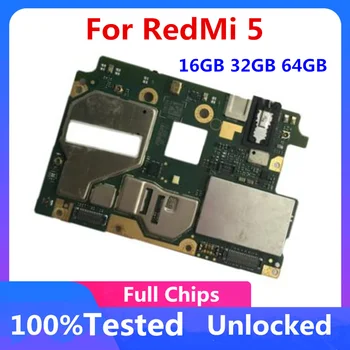 100% Работеща дънна Платка За XiaoMi Redmi 5 16 GB 32 GB 64 GB дънна Платка Логика Платка Оригиналната Работи Добре Разблокированная Основна такса