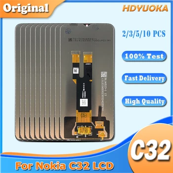 2/3/5/10 бр. Оригинален LCD дисплей за Nokia C32 LCD дисплей за Nokia C 32 LCD-дисплей в събирането, смяна на сензорен екран, цифров преобразувател тестван