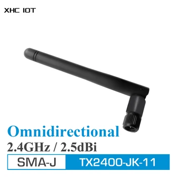 2 бр./лот 2.4ghz Omni WIFI Uhf Антена SMA Plug XHCIOT TX2400-JK-11 SMA-J Интерфейс Ненасочено Радиочестотни Модул за комуникация