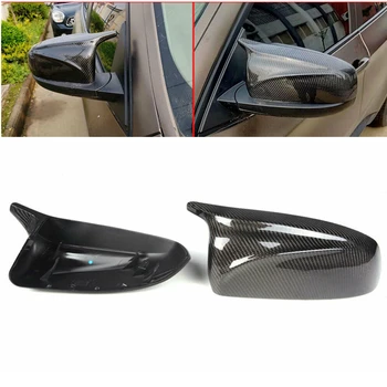 2 бр., покриване на автомобилни огледала от въглеродни влакна, външен скобата върху капака за обратно виждане, калъф за задно виждане за BMW X5 E70 X6 E71 2008-2013