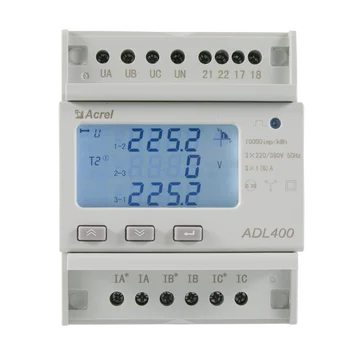 Acrel ADL400-D MID Сертифициран 80A 400V межфазный RS485 3-фазно брояч на енергия с измерване на кВтч за фабрика