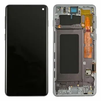 iParts Подмяна на AMOLED Екрана На Samsung Galaxy S10 G973F G973A G973U G973F/DS LCD дисплей Сензорен екран С Рамка в Черен Цвят