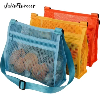 JulioFlorecer 3 опаковки плажни етажа чанти-миди за съхранение на плажни играчки-морски раковини, чанти за събиране на миди за деца, чанта-миди за събиране на миди