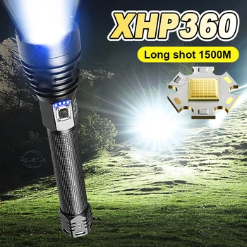 XHP360/50 Открит Акумулаторна батерия led Фенерче WaterproofIP6 Висока Мощност handlamp5 режими Тактически Мащабируем Фенер Фенер Индукционный