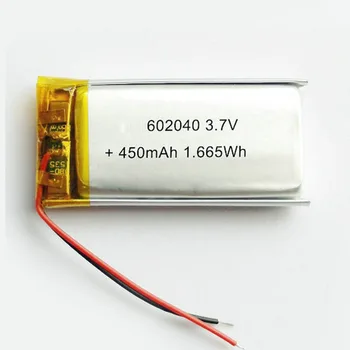 Акумулаторна батерия от 3.7 На 450 ма 602040 Литиево-полимерно-йонна Батерия За GPS, DVD, MP4 Камера на Лаптоп Power Bank MP3 Мобилен Храна