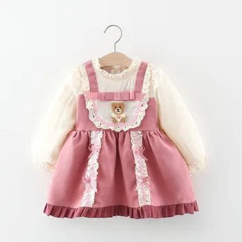 Бебешка рокля на принцеса за момичета Есен 2023, дрехи на едро