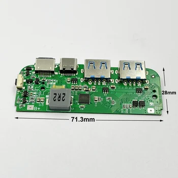 Двойна USB Type-C QC 4,0 3,0 PD SW6201 Такса бързо зареждане от 5 До 9 В 12 В Модул бързо зарядно устройство за Литиево-йонна батерия 18650