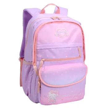 Детски училищен чанта Hello Kitty Sanrio за момичета началното училище, удобен за носене раница за облекчаване на натоварването на гръбначния стълб
