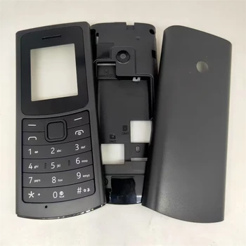 За Nokia 110 4G 2021 Нов Пълен Комплект корпуса на мобилен телефон, Калъф + Английска клавиатура Резервни части