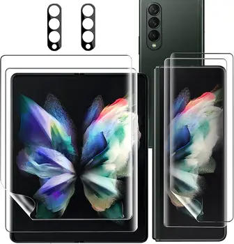 за Samsung Galaxy Z Fold 5 4 Гъвкаво Защитно фолио от TPU, 2 Опаковки, за Защита на Обектива на фотоапарата От Закалено Стъкло За Samsung Z Fold 5 4