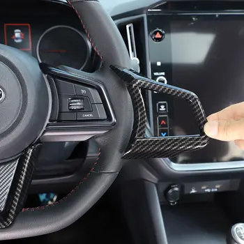 За Subaru WRX 2021-2023 ABS Въглеродни влакна Бутон на Волана на Колата Рамка Капак Завърши Стикер Автомобилни Аксесоари