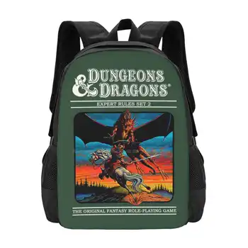 И Дракони Училищна чанта с Голям Капацитет Раница за лаптоп D D Миниатюри Gary Gygax Ръководство за играчи 5E Dnd Ръководство за играчи 5E