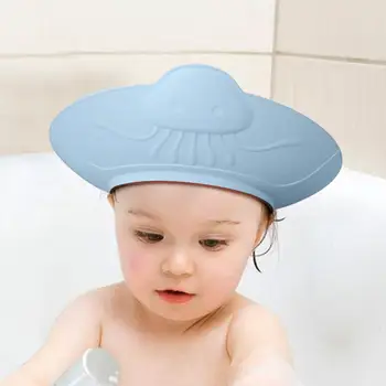 Капачка за детски шампоан под формата на медузи, Шапка за душ, Сигурна Регулируема Брызгозащищенная Шапчица за шампоан за Бебета и малки деца под формата на медуза
