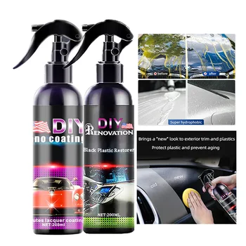 Керамично нанопокрытие за кола, Течен нанокристаллический спрей, Гидрофобное средство за възстановяване на пластмаса, полиране на кожата, препарат за почистване на автомобила