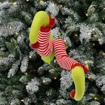 Коледни Висулки Мека Празнична Атмосфера, Вечерни Аксесоари, В Подножието На Елф Дядо Коледа, Творческа Зелено И Червено Коледна Украса, В Подножието На Елф