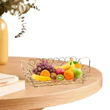 Кутия за съхранение на плодове, кошница за плодове от неръждаема стомана с красив дизайн, различни цветове за ефективно съхранение, организиране на кухня