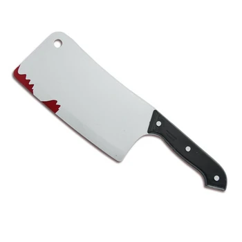 Кървава секира, Фалшиви ножове, Реалистичен с кухненски секира за Хелоуин, играчки за равенство, с подпори
