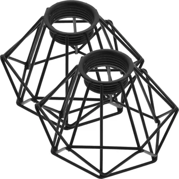 Метален вентилатор на Тавана в Ретро стил, 2 броя, Реколта полилей, лампа, тенис на Черен Декоративен Тавана лампа, Клони Многократно Плафонов