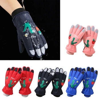 Мультяшные зимни ръкавици за деца, ветроупорен топли ръкавици за активен отдих