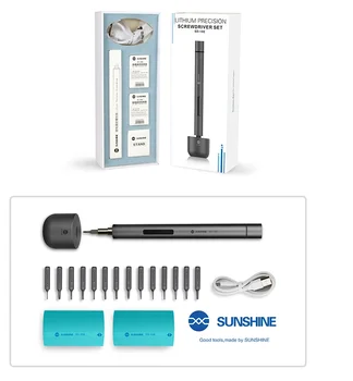 Набор от електрически отвертки SD-18E, легированная стомана S2 с мини-отвертка, Кутия за съхранение на iPhone, iPad, тенис на инструмент за ремонт на фотоапарати