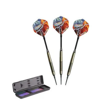 Набор от меки накрайници, черен, 14 грама, комплект стенни дъски за дартса, удебелена игра за хвърляне на стреличките на закрито и на открито, със стоманени топчета