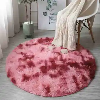 Оптимистичните цветни Меки Пухкави килими, през Цялата ворсистый подложка за момичета, за декориране на спалня, wooly нощни мат в стил принцеса