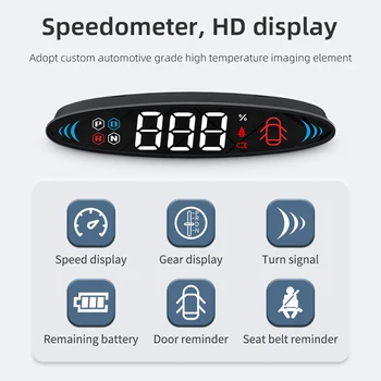 Предупредителен дисплей, Цифров дисплей за измерване на скоростта на Скоростта на автомобила Напомняне за колана за безопасност е Замяна за Tesla, Модел 3 Модел Y 2019-2022