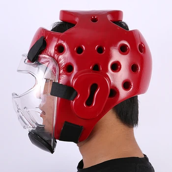 Прозрачен Шлем Маска Видим Спортен Защитен Прическа Карате На Мъже, Жени Защита На Лицето, Пързаляне С Кънки, Ски Външна Маска Протектор