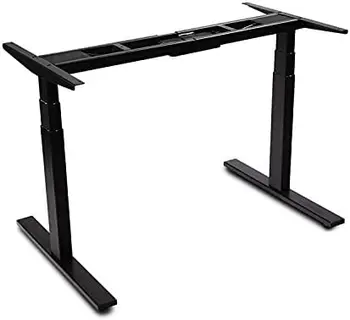 Регулируем по височина само рамката на масата за сядане/поставка за сядане - Само двухмоторное основата на бюрото с 3 сегменти, черно