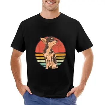 Реколта куче чихуахуа, ретро чихуахуа, Мъжки дамски тениска, летни потници, тениски, бързосъхнеща риза, тежки тениски за мъже