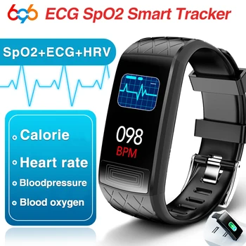 Смарт гривна V3E ECG за Фитнес, Монитор на сърдечната честота, кръвното налягане, SpO2, Смарт гривна, спортен гривна, Водоустойчиви Мъжки Умен часовник, Дамски