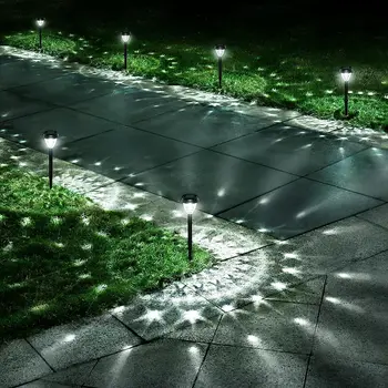 Супер ярък градински страхотна лампа на слънчевата енергия, градинска лампа за тревата, водоустойчива Акумулаторна батерия слънчева светлина за украса на пешеходна пътека, улица