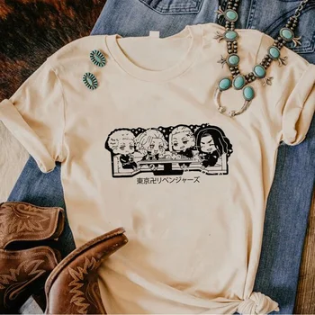 Тениска Tokyo Revengers, женска тениска с изображение харадзюку, забавни тениски с дизайн за момичета, дрехи с чертеж