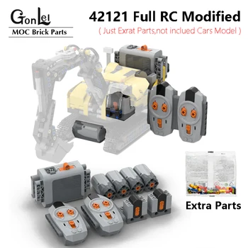 Технически силови функции Детайли модификация с мотор RC за 42121 сверхмощного багер MOC Строителни блокове Модели на тухлите Играчки
