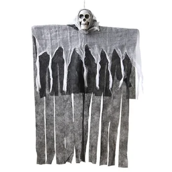 Ужасен висящ скелет на Хелоуин, Призраци, Лесен стаен череп, Подвесное декорация за градината