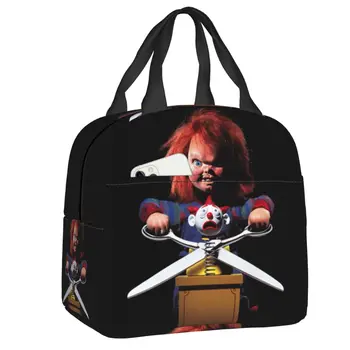 Чанта за Обяд Horror Killer Chucky, Мъжки И Дамски Чанти-хладилник, Топла Утепленная Детска Кутия за Обяд, Студентски, Училищни Работни Чанти За Пикник