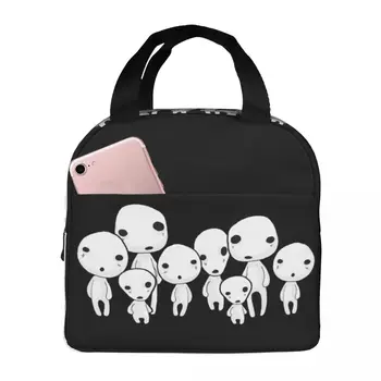 Чанта за обяд за Мъже и жени Kodama Spirit Of The Forest Princess Mononoke Hime, изолирани чанти-хладилници, Преносима чанта за пикник, Работна чанта