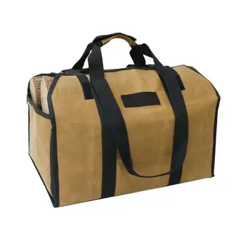 Чанта-тоут за дървени трупи, Водоустойчива чанта за носене на дърва за огрев, Сгъваема чанта-тоут за дървени трупи, чанта за съхранение на дърва за огрев с дръжки, държач за огрев