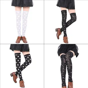 Японски Елегантен дизайн, Дамски Чорапи над коляното за момичета грах с принтом